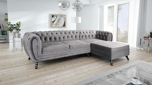 Edles chesterfield ecksofa - edles,