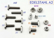 Hammerkopfschrauben M8-M10, Mutter M8-10, Nutenstein M8 für PV Solar