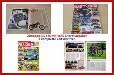 Zündapp GS 125 mit 18PS Literaturpaket - 2 komplette Zeitschriften
