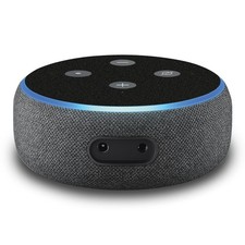 2er Set Aufkleber Glitzer Schwarz passend für Alexa Echo Dot Gen.3 Folie R137-10