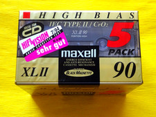 5x MAXELL XL II 90 Cassette