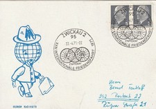 Ddr karte mit sst zwickau - karte,