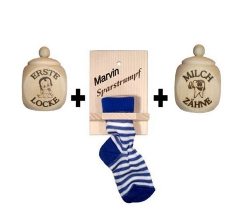 Geschenk set sparstrumpf - geschenk-set, (sparstrumpf
