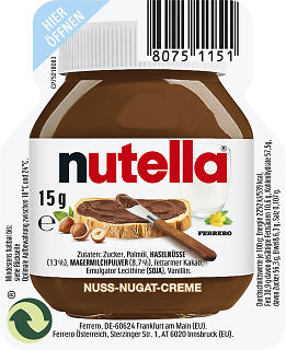 Nutella 40x15g karton - 40x15g,