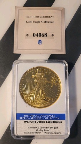 1933 gold double eagle - eagle, replica