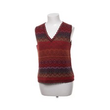 Hessnatur, Pullunder, Größe: 38/40, Rot/Mehrfarbig, Alpakawolle, Chevron #MBH