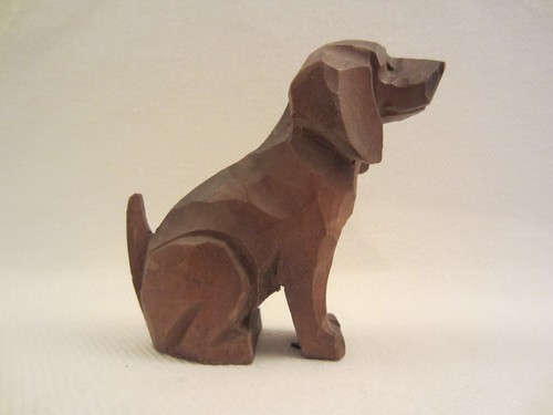 Skulptur figur dackel beagle - figur,