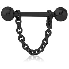 Nippelpiercing Brust Schwarz Ohr Kette Intimpiercing Brustpiercing Intimschmuck