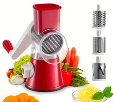 Rotierender Gemüsereibe 3 in 1 Rotierende Käsereibe Runde Klingen Obstschneider
