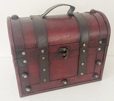 HMF Schatztruhe aus Holz Truhe Holztruhe Schatzkiste Piraten