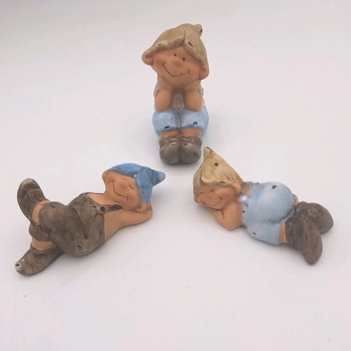 Zwerg figur blau beige braun - figur,