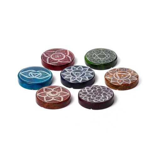 Flacher speckstein chakra - speckstein,