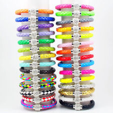 Shamballa Armband Armkette Kristall Kugel Glitzer Nylon Leder versch. Farben