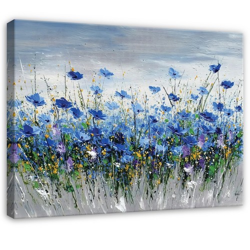 Leinwand bilder blumen blau - ,