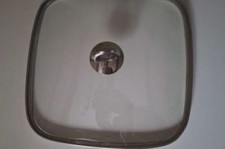 Glasdeckel mit edelstahlrand - mit,