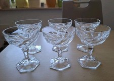 6x Cristal d'Arques France Sektschale/Champagnerschale Vintage Bleikristall 24%