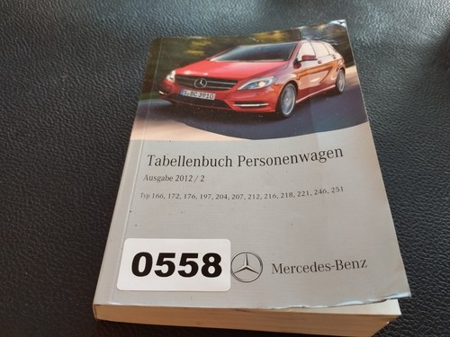 558 mercedes benz tabellenbuch - mercedes,