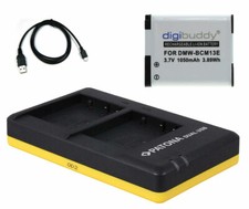 1050mAh Akku + Dual-Ladegerät für Panasonic Lumix DMC-TZ71, DMC-TZ61, TZ41, TZ58