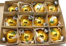 Christbaumkugeln Baumbehang Christbaumschmuck Glas DDR 12 Stück /P11.9/9