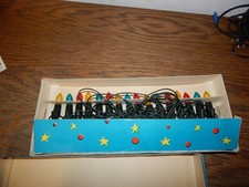 DDR Weihnachtsbaumbeleuchtung   Lichterkette Narva  16er bunt   OVP