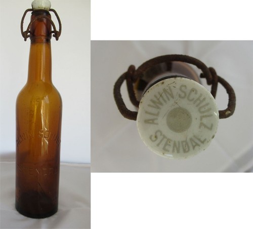 Alte bierflasche mit - alte,
