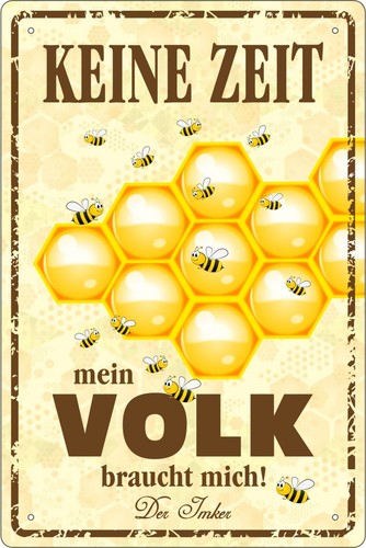 Blechschild 20x30cm keine zeit - keine,
