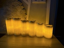 QVC Elambia Kerzen Adventskerzen Timer Gold Set 6 Stück