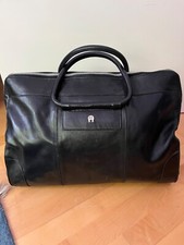 Aigner Tasche - Weekender - Vintage, Leder Schwarz ca. 33h, 48L , 30B Topzustand