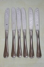 1 v 6 BSF BAGUETTE TAFEL BESTECK Messer Menuemesser EDELSTAHL Cromargan  Note 2