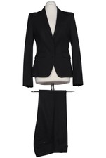 Drykorn Anzug Damen Kostüm Set Zweiteiler Gr. M Wolle Baumwolle Schwarz #2em63k6