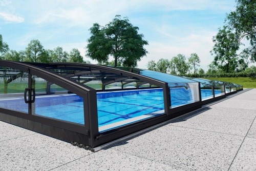 Pool überdachung schiebehalle - pool-Überdachung,
