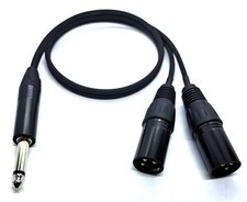 Splitt Kabel 2 x XLR Male auf Klinke mono in vers. Längen