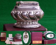 RONSON Tischfeuerzeug Benzin ~1950erJahre Ronson Crown Table Lighter versilbert