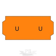 15000 SATO-Etiketten 26x12mm leuchtorange für Sato Samark 26 Auszeicher - 10 R.