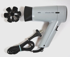 BRAUN Fön Föhn Haartrockner, silencio 1600, grau, Design: R. Oberheim (1993)