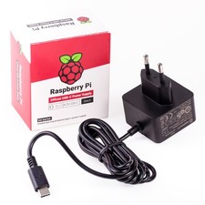 offizielles Raspberry Pi 4 USB-C Netzteil Ladegerät 5.1V 3A schwarz