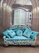 Handgefertigtes Barock Sofa Maßstab 1/6. Barbie Größe Puppe. Puppenhaus Möbel Diorama. UK