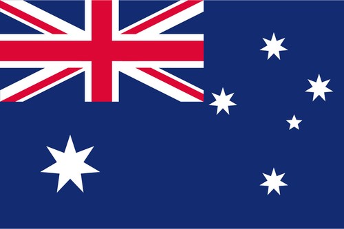 Blechschild 18x12 australien - 18x12,