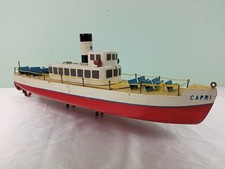 Schiff Capri Ventura Spielzeug Oldtimer Jahre '40 Holz Zinn Bedienung Seil