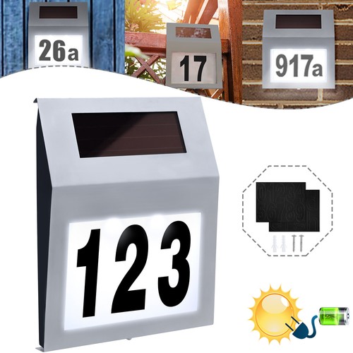 Solar hausnummer mit led - hausnummer,