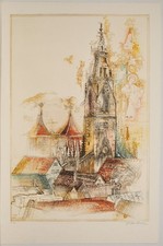 Simon Dittrich/Farbradierung/ e.a. Exemplar/ handsigniert /1990