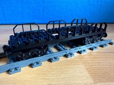 Eisenbahn Güterzug Klemmbausteine Transport Waggon schwarz MOC Zug