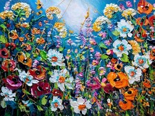 ORIGINAL Acryl Öl BLUMEN