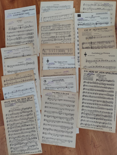 Alte notenblätter zum - 20,