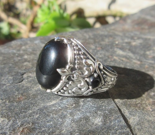 Ring onyx schwarz - Ω,