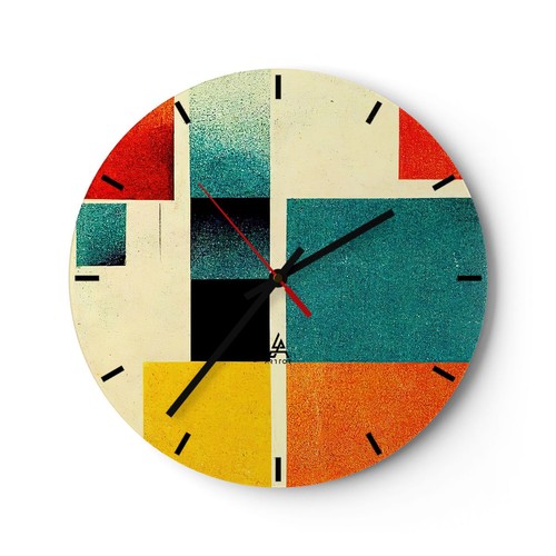 Modern wanduhr 30x30cm - 30x30cm, rund