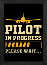 Pilot In Progress Gerahmtes
