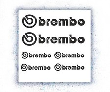 Brembo Aufkleber Set 6-Teilig freie Farbauswahl Motorrad Auto KFZ Styling