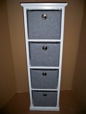 Regal Max, Weiß-Grau mit Filzkörben, MDF, ca. B40 x T33,3 x H130,5 cm miaVILLA B