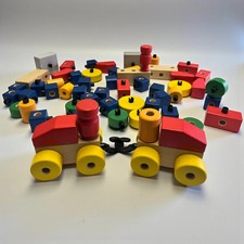 Holz Steckbausteine 64 Teile